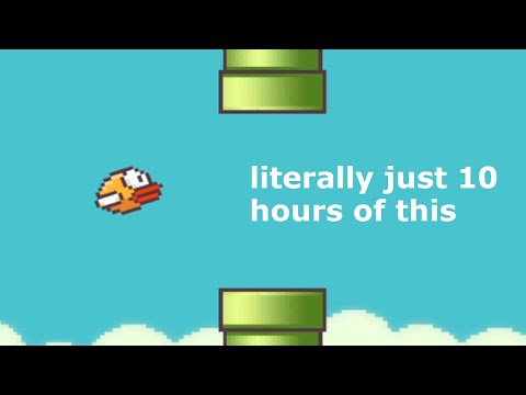 playing flappy bird for 10 hours straight to get world record