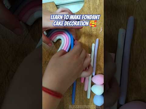 LEARN TO MAKE FONDANT CAKE DECORATION 🥰 DECORATION IDEAS| #viral #fypシ #trending #cake #shorts