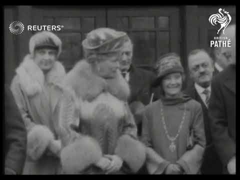 : King George V and Queen Mary visit the heavy section of the British Industries fair at C...(1928)