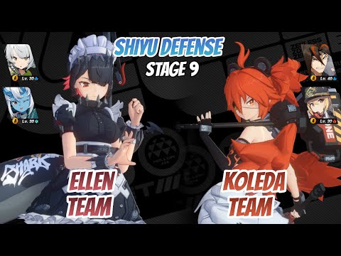 Koleda Team & Ellen Team Shiyu Defense Stable Node Stage 9 (B Rank) | Zenless Zone Zero