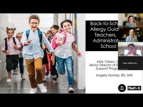 Back to School Food Allergy 101 for Teachers, Nurses, Admin and School Staff