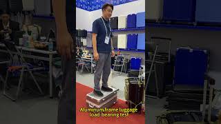 Aluminum frame luggage load-bearing test #travelluggage #luggage #luggageset#suitcase