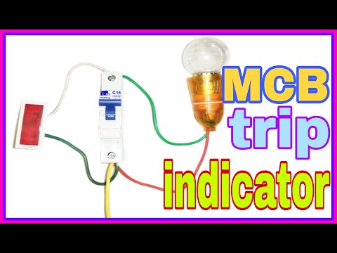 mcb tripping indicator wiring एमसी ट्रिप एन्केटर कनेक्शन mcb trip indicator connection