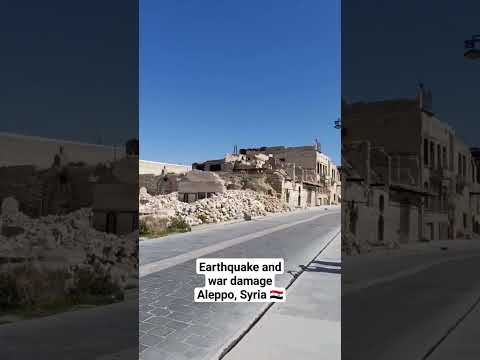 Earthquake and War Damage behind the Aleppo Citadel, Syria SY #shorts