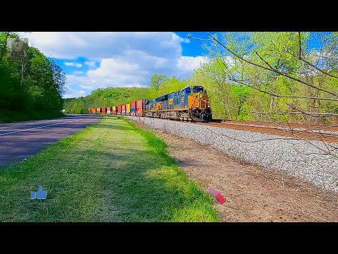 CSX Manifest Train As They Traverse Pennsylvania