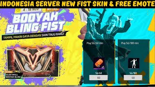 Indonesia Server Free Emote & New Fist Skin 🔥 ff Indonesia server new event today 🎯