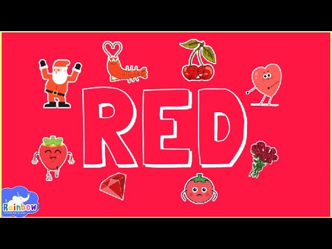 Color Red | Learn the color Red with Rainbow learning class