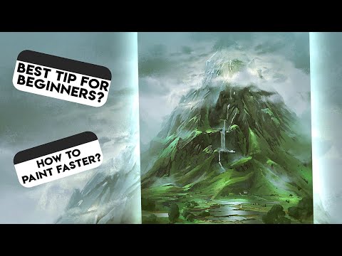 Procreate Misty Mountain Painting Process + YOUR Artist QUESTIONS ANSWERED