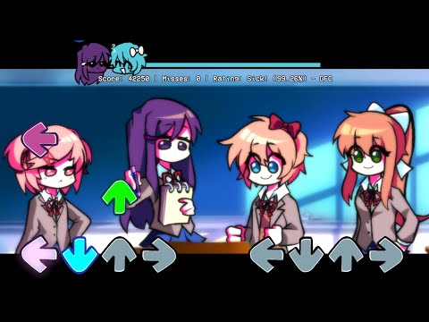 Silent Note but Yuri, Sayori, Monika and Natsuki Sings it [FNF DDLC Reskin + Cover | V.S. Komi]