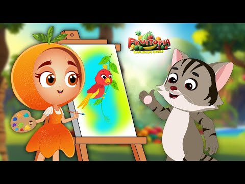 चिड़िया और  बिल्ली | Baby Songs Hindi | Fruitopia - Hindi Nursery Rhymes