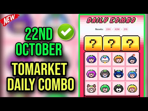 Tomarket Combo Today 22 October | Tomarket Daily Combo Today | Daily Combo Tomarket Today