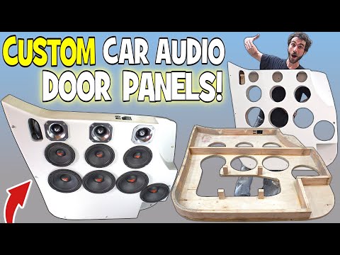 Building CUSTOM Door Panels w/ Kerfed Plywood SPEAKER PODS | EXO's LOUDEST Car Audio Install EVER!!!