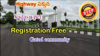 Gated community Venture Plots For Sale || Hydarabad || sadasivpet || Mumbai Highway || launch offer