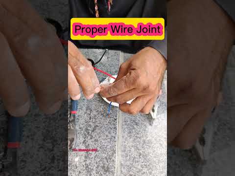 wire joint | Proper joining of electrical wires #youtubeshorts #shorts