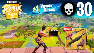 30 Kill Solo vs Squads Win Full Gameplay (Fortnite OG Chapter 2 Remix)