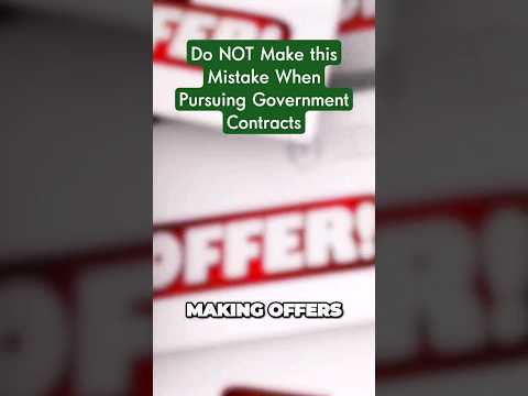 Government Contracts: AVOID THIS MISTAKE - 1 #governmentcontracts #smallbusiness #business