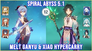 Melt Ganyu & Xiao Hypercarry | Spiral Abyss 5.1 Full Star Clear | Genshin Impact