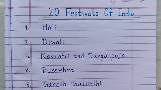 20 Festivals Of India | Indian Festivals Names In English | Indian Festival