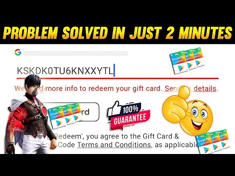 How To Solve We Need More Info To Redeem Your Gift Card Send Us Details |  Play Store Redeem Problem