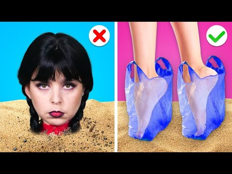 Wednesday Addams vs Enid Summer Hacks! Cool Gadgets and Funny Moments by Gotcha! Viral