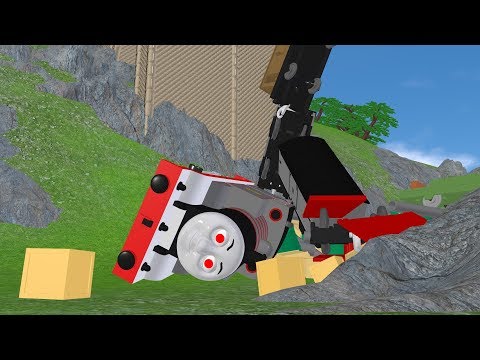 TOMICA Thomas and Friends Slow Motion Crashes: Timothy PLUNGES into a Ravine! (Draft Animation)