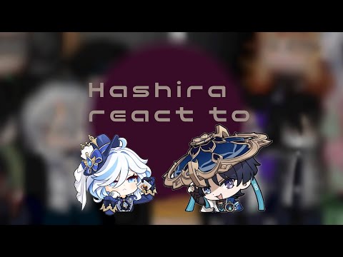 Hashira react to Furina and Wanderer |Gacha club|Genshin impact & Demon slayer|READ DISC|Okichi