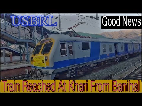 Jammu To Srinagar By Train | Usbrl Project Achievement | Banihal To Khari Railway Train Reached