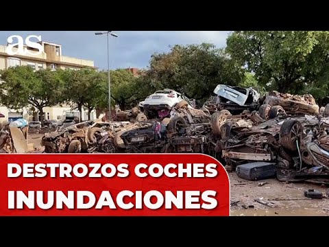 CEMENTERIO de COCHES: miles de VEHÍCULOS DESTROZADOS se amontonan tras las INUNDACIONES de VALENCIA