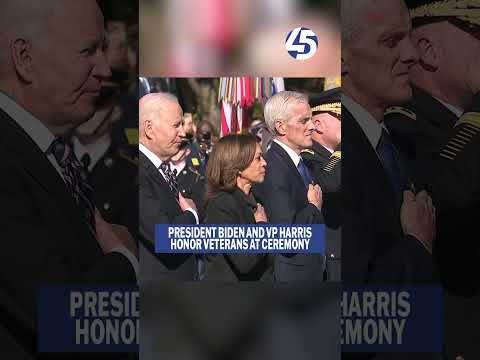 President Biden and VP Harris honor veterans during ceremony at Arlington National Cemetery