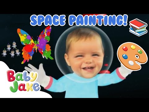 @BabyJakeofficial - 🚀🎨 Learning to Paint in SPACE! 📚🪐 | Back to School | Full Episode | TV for Kids