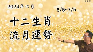 2024六月 十二生肖6/5~7/5午月流月運勢｜財運事業｜婚姻感情｜身體健康｜十二生肖癸卯年流月運勢