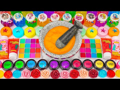 Satisfying Video Making Flower Rose Eyeshadow Slime Mixing Glitter Makeup Cosmetics🌈Slime ASMR