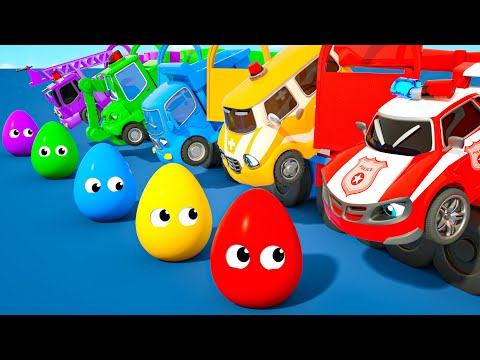 Bingo Song - Colorful eggs playing with colorful cars - Baby Nursery Rhymes & Kids Songs