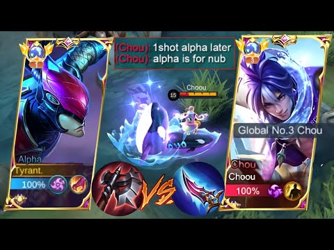 ALPHA VS GLOBAL ECHO CHOU TRASHTALKER IN RANKED GAME!!