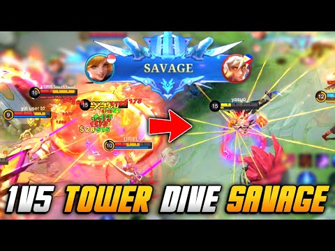 FANNY 1V5 TOWER DIVE SAVAGE | RANK GAMEPLAY | MLBB