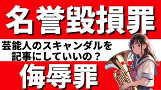 【刑法】名誉毀損罪と侮辱罪を心底理解できる動画|伝播性の理論　不特定または多数　外部的名誉　名誉感情　法人に対する侮辱罪　抽象的危険犯　信用毀損罪