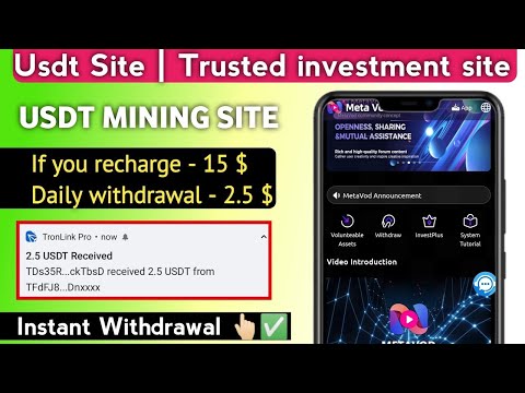 New Usdt Mining Site | usdt earning site | usdt mining app | trx Cloud Mining | usdt investment site