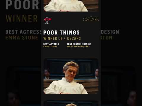 Poor Things is officially a four times @Oscars WINNER! #PoorThings #Oscars #Film