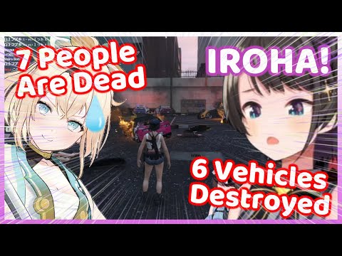 (All POV) Iroha's Helicopter EXPLODED and Wipe Out EVERYONE in Hololive GTA Server