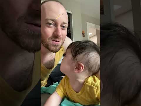 Baby is not a fan of Daddy 😂👶 #baby #funnybaby #laugh #daddy