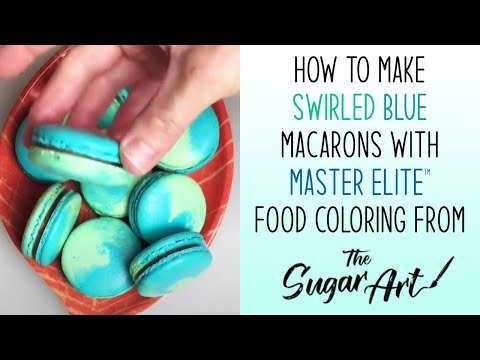 How to Make Swirled-Blue Macarons with Master Elite™ Food Coloring