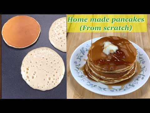 Homemade pancakes | breakfast | how to make pancakes from scratch?? Recipe in Urdu/Hindi/ English