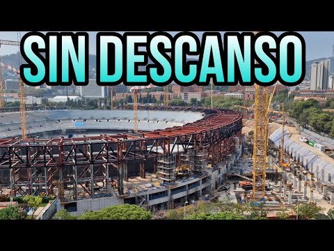 🔴OBRAS CAMP NOU (22 de Agosto)⚠️Avanzan la placas de hormigón