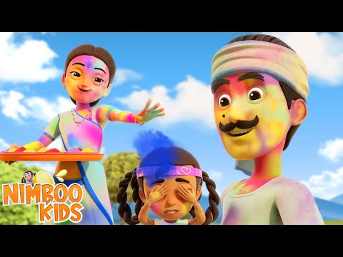 Holi Hai Song, होली है, Hindi Rhymes and Baby Songs, Cartoon Videos for Babies