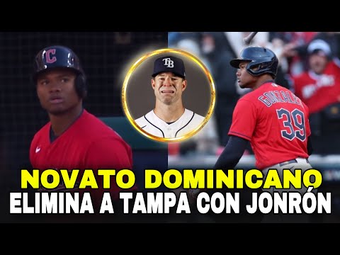 NOVATO DOMINICANO PEGÓ HOME RUN PARA DAR VICTORIA A LOS GUARDIANS Y ELIMINAR A TAMPA, MLB BASEBALL