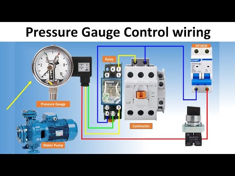 Electric Contact Pressure Gauge Control Wiring Animation Diagram | Step-by-Step | pressure gauge |