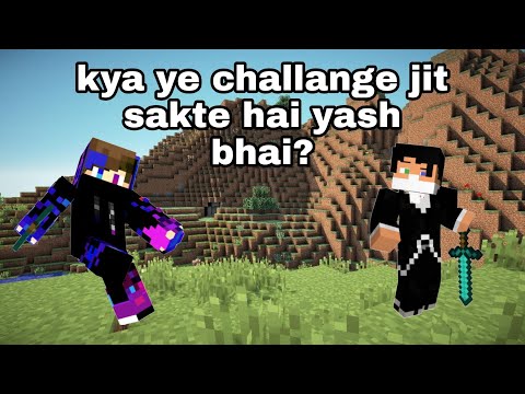 kya yash bhai jit sakte hai ye challange #shorts #mincraftfunnyshorts #minecraftshorts #funnyshorts