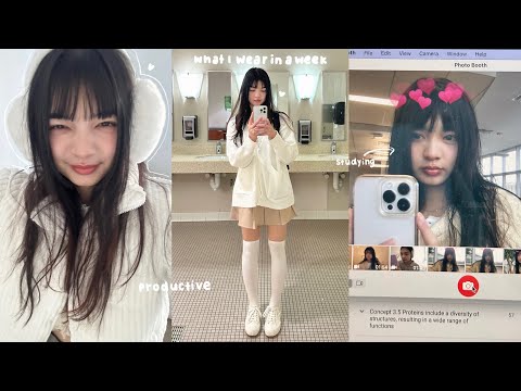 Uni Vlog ♡ What I Wear in a Week as a Uni Student, Motivating Study Vlog, Pinterest Inspired Outfits