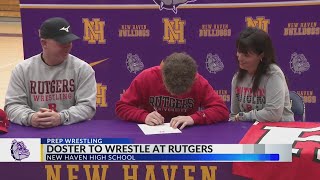 New Haven's Easton Doster signs with Rutgers University wrestling