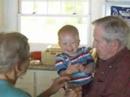 eating with granddad...well sorta